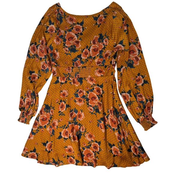 Free People Morning Light Floral Mini Dress Women’s XS Yellow Boho - Picture 11 of 13